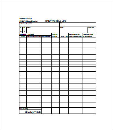 best Vehicle Maintenance Log daily printable share terms with cost information performed budget