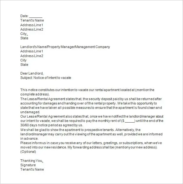 Tenant Letter To Vacate from www.realiaproject.org