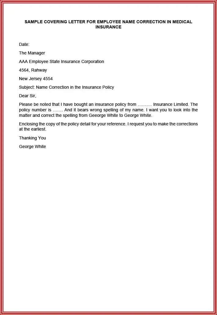 application letter for change of name to bank manager