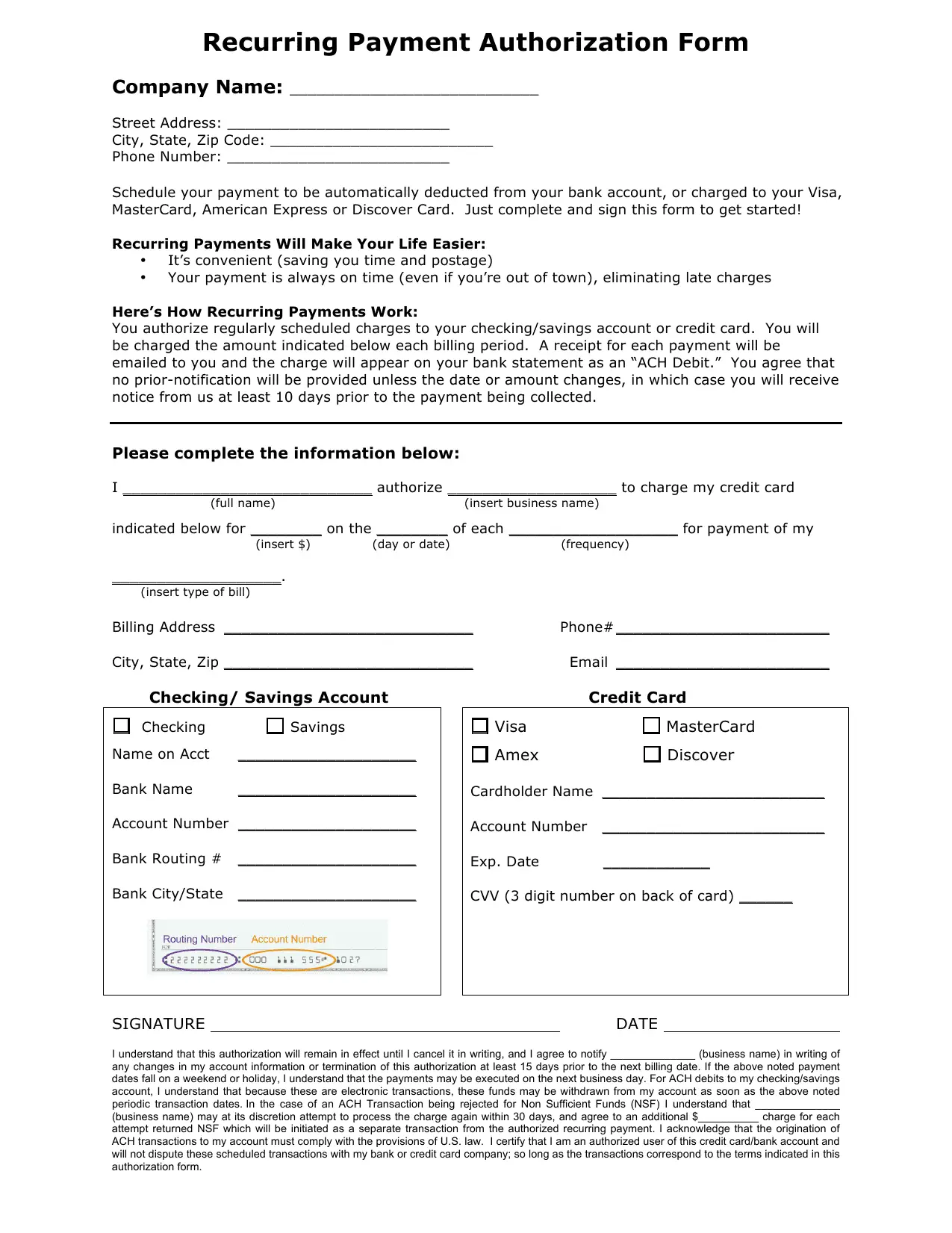 21  Credit Card Authorization Form Templates Realia Project