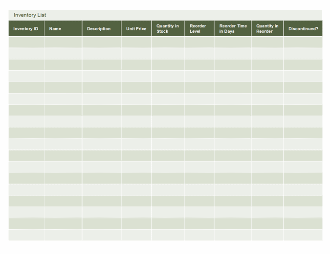 google sheets inventory template excel