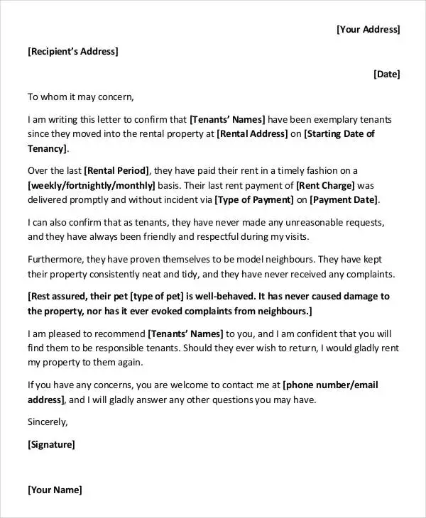 Letter Of Recommendation For Rental from www.realiaproject.org
