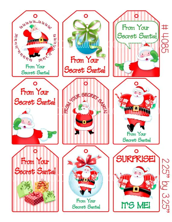 Secret Santa Cards Printable Promotions