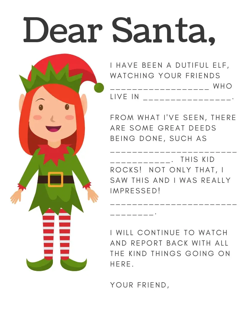 Elf rules and return letter