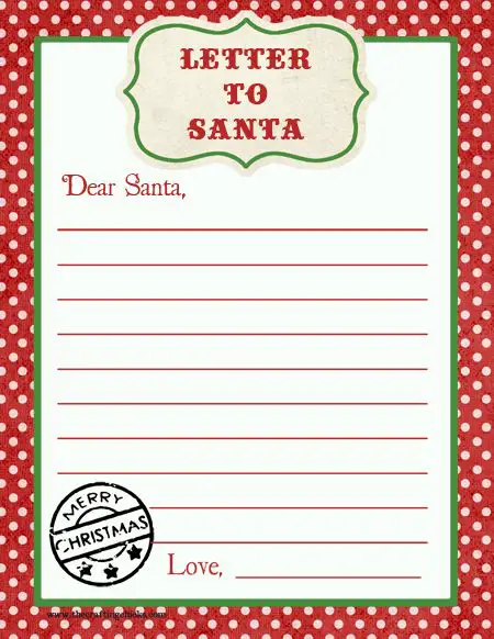 Santa Letters Template