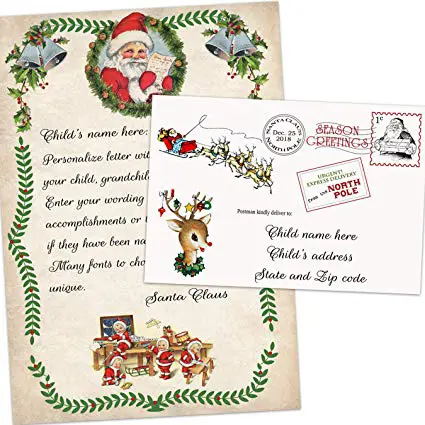 Christmas Letter with Envelope