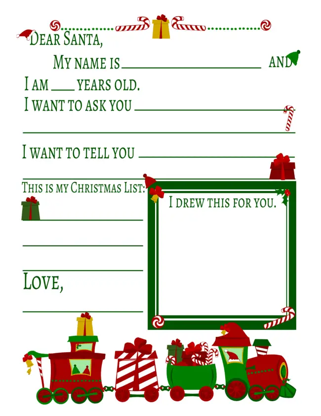 Santa Letter Writing Template