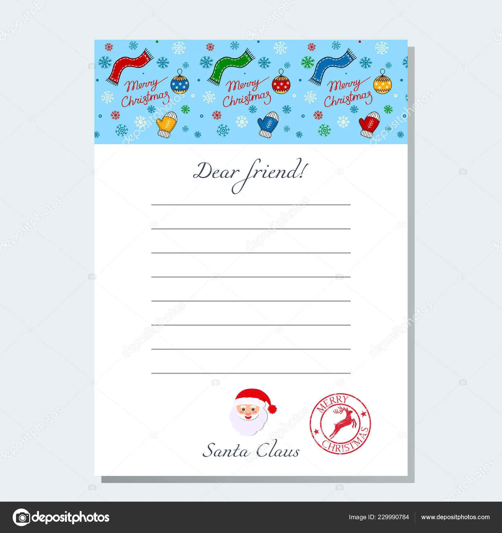 Free Letterhead Printables from Santa