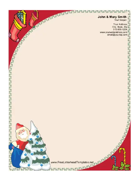 Santa Letterhead from North Pole 