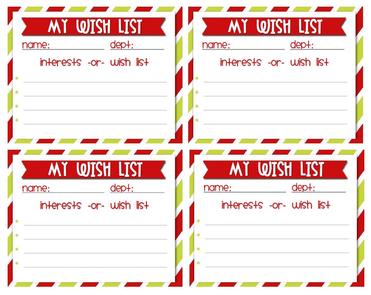 17+ Secret Santa Wish List Templates - Realia Project