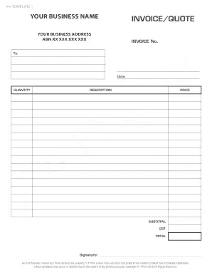 contractor invoice template excel