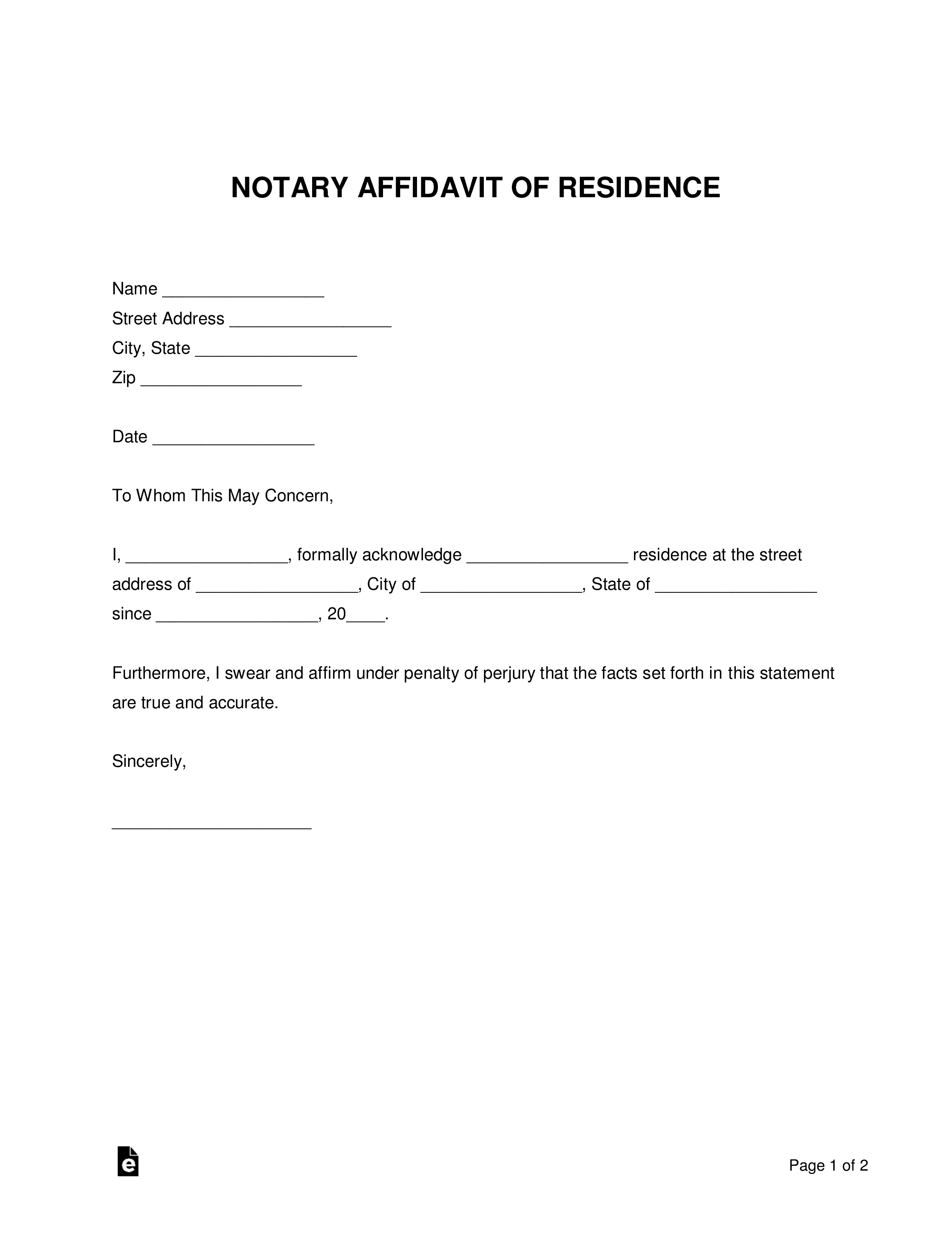 Printable Notarized Letter Of Residency Template from www.realiaproject.org