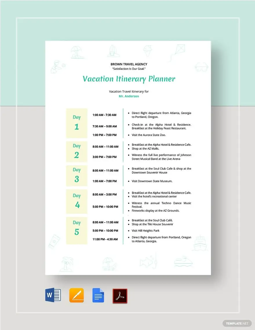 Download 22+] Business Travel Itinerary Template Regarding Business Travel Itinerary Template Word