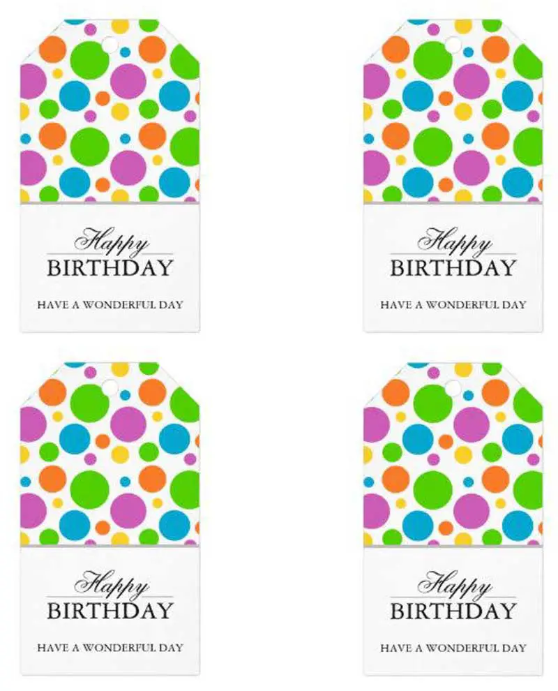 happy birthday tags printable