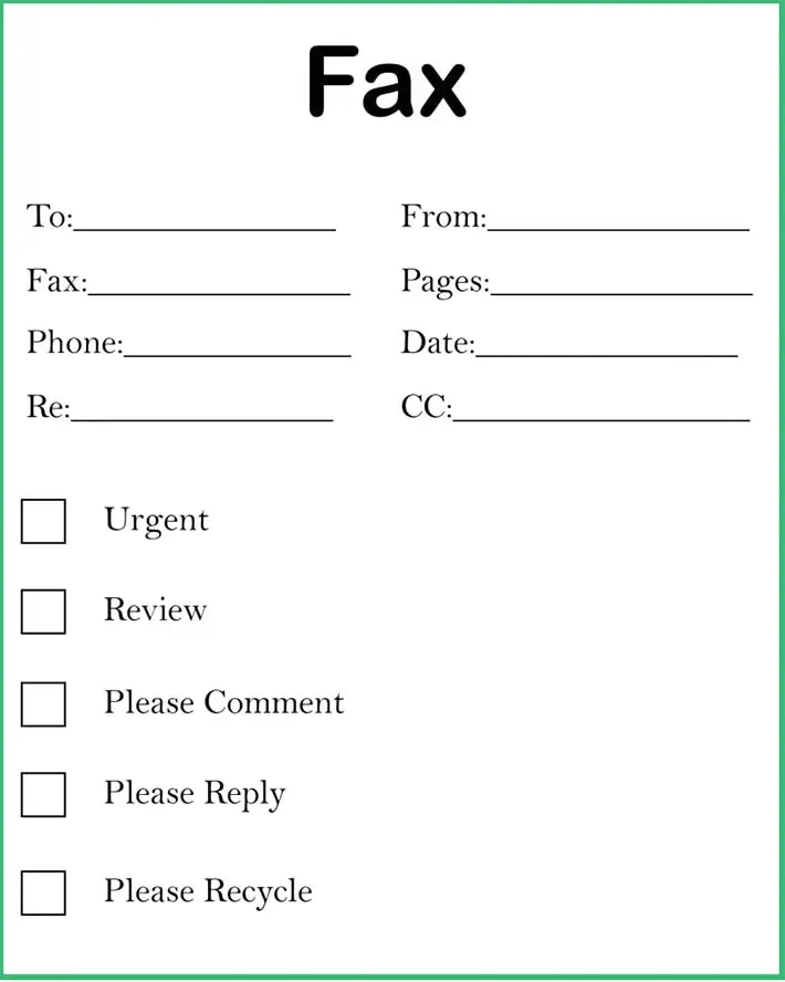 Template with check boxes
