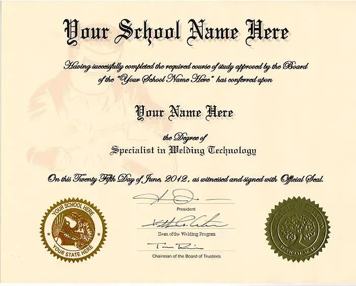 Genuine looking free printable high school diploma template with seal