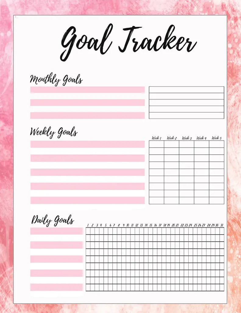 Track your personal goals with this template