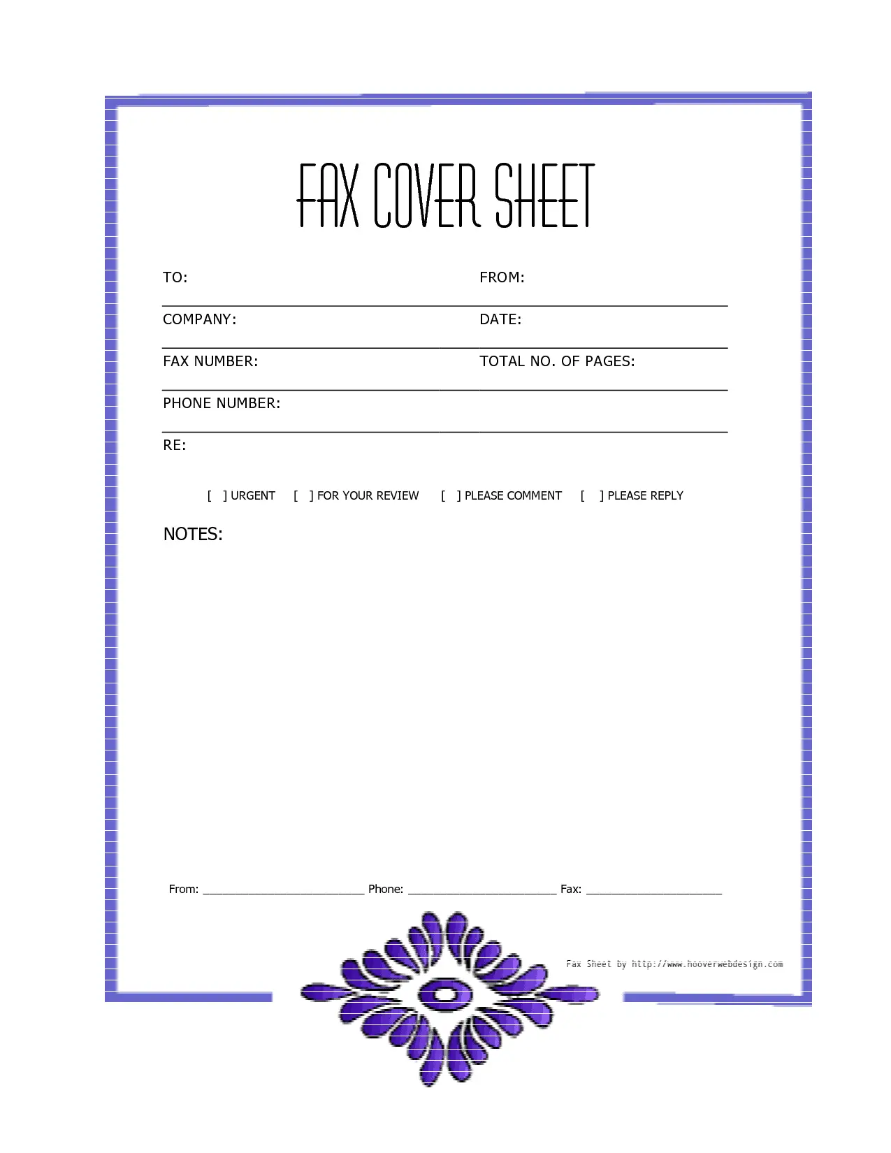 17 Fax Cover Sheet Templates Free Pdf Word Printables